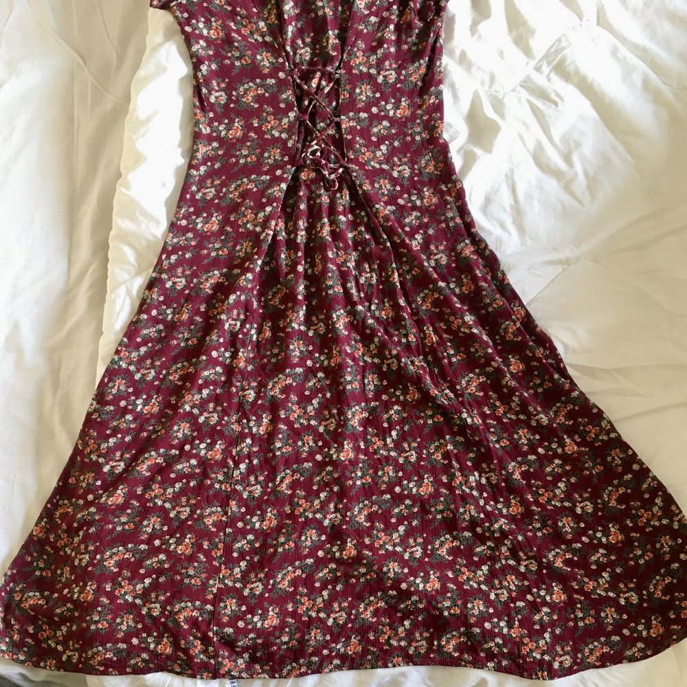 Vintage City Lights 90's Floral Midi Corset Dress